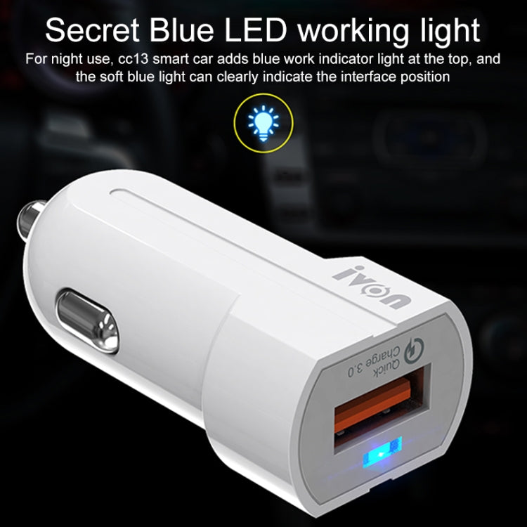 IVON CC13 QC 3.0 快充車充套裝 帶Micro USB充電線