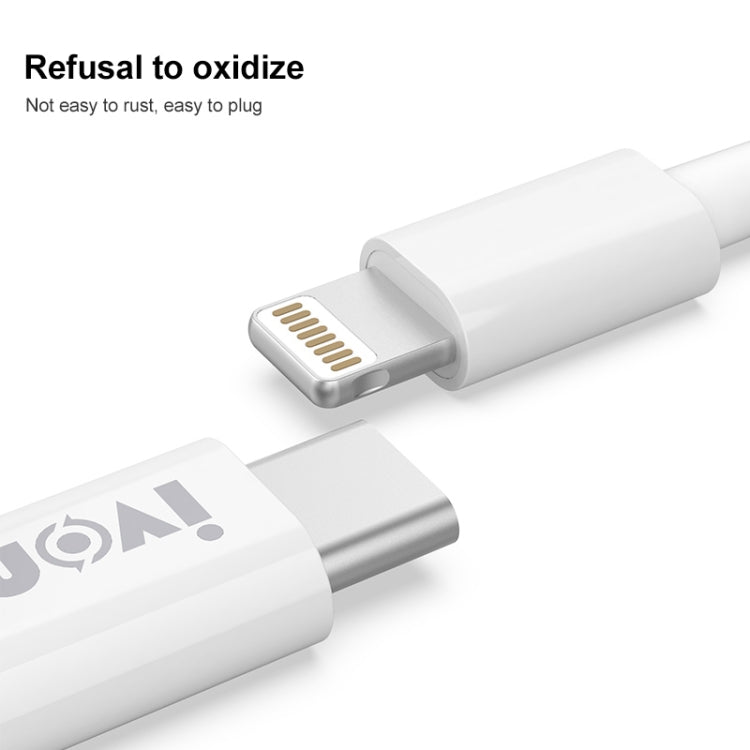 IVON CA93 20W PD Type-C轉8 Pin TPE快充數據線，線長：1m