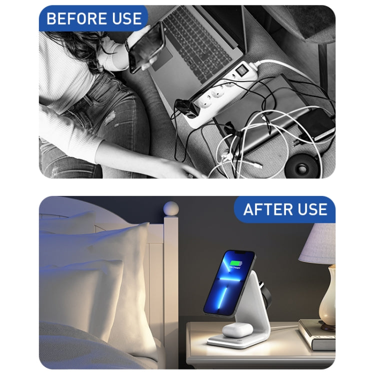 B17 三合一磁吸無線立式充電器