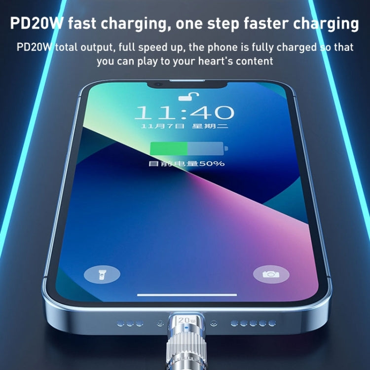 WK WDC-187 問界系列 20W Type-C轉8 Pin快充數據線，線長：1m