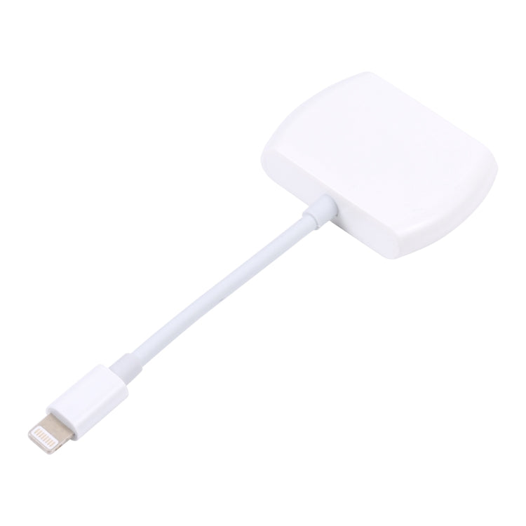 8 Pin 公頭轉8 Pin+雙3.5mm音頻母頭耳機適配器轉接頭