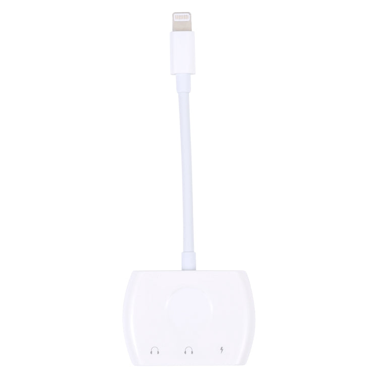 8 Pin 公頭轉雙8 Pin+3.5mm音頻母頭耳機適配器轉接頭