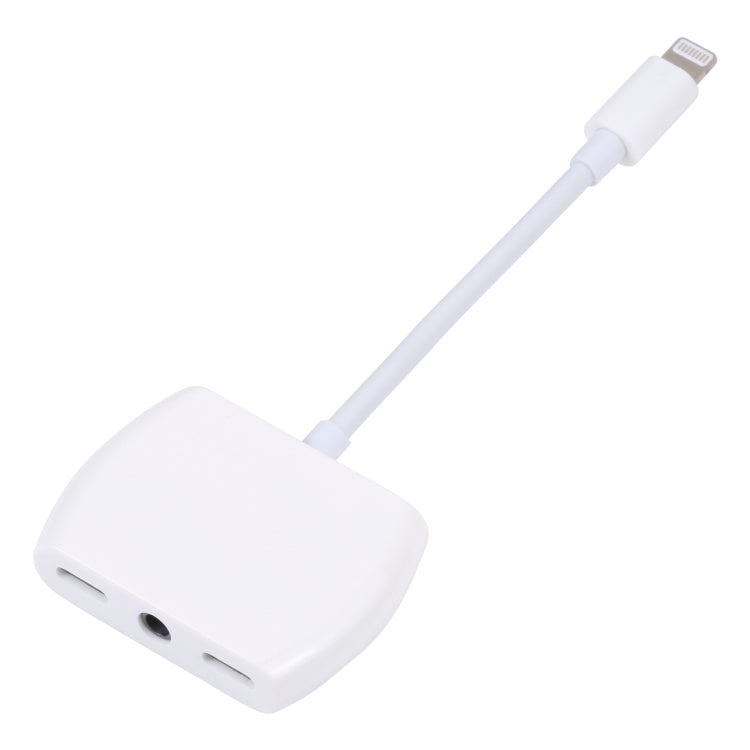 8 Pin 公頭轉雙8 Pin+3.5mm音頻母頭耳機適配器轉接頭