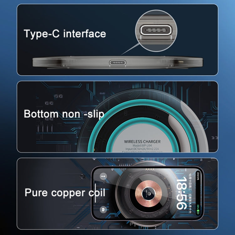 WK WP-U94 15W先鋒飛碟桌面無線充電器