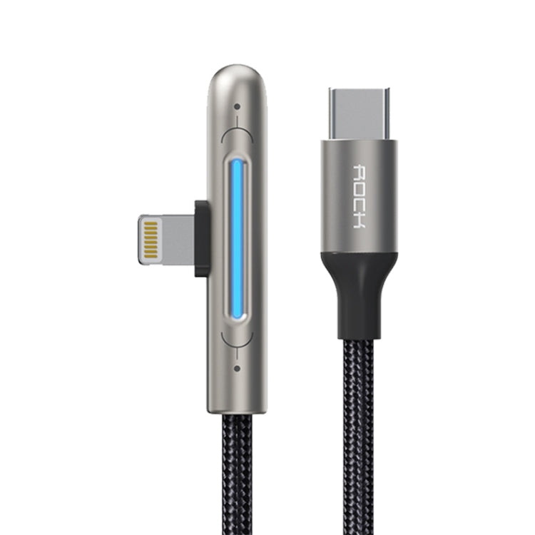 ROCK RCB0811 M3 20W Type-C轉8 Pin鋅合金快充手游數據線，線長：1m