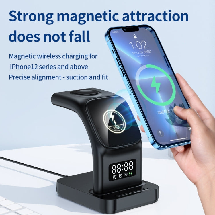 YP-HY05 15W 五合一磁吸多功能無線充電器帶時鐘