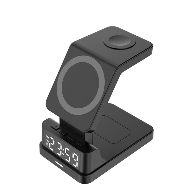 15W 四合一磁吸時鐘桌面立式無線充電器