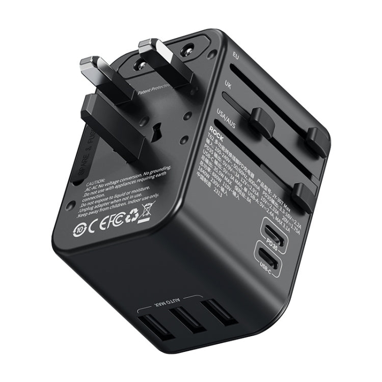 ROCK T62 35.5W 全球旅行多功能轉換插腳PD充電器