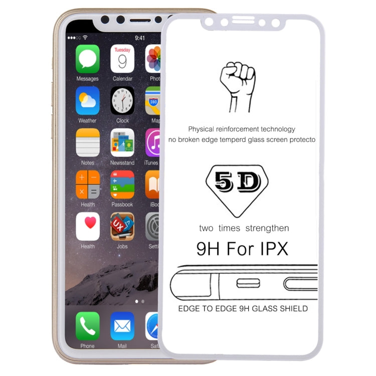適用於蘋果    iPhone X     0.3mm 9H表面硬度 4D弧邊 全屏覆蓋鋼化玻璃保護膜