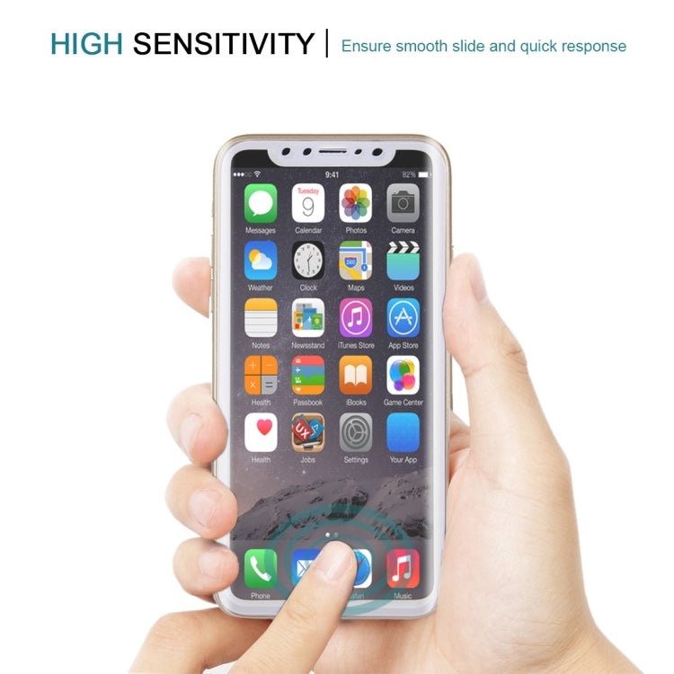 適用於蘋果    iPhone X     0.3mm 9H表面硬度 4D弧邊 全屏覆蓋鋼化玻璃保護膜