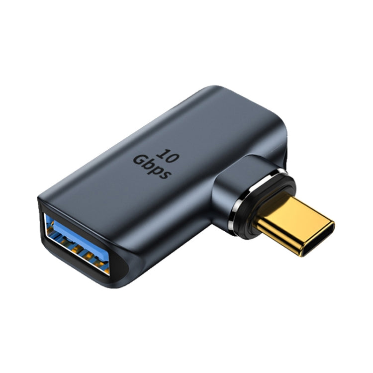 10 Gbps USB母頭轉Type-C公頭磁吸側彎充電適配器