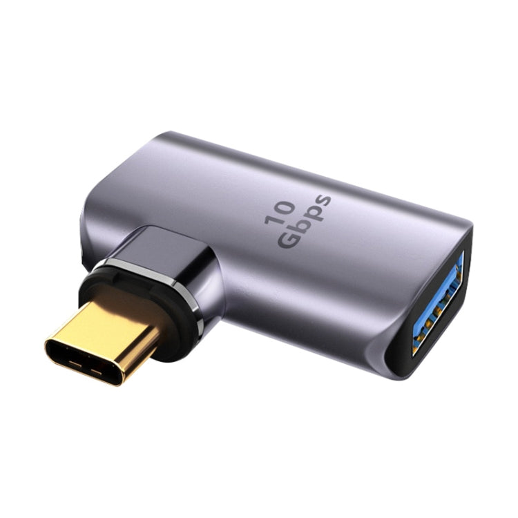 10 Gbps USB母頭轉Type-C公頭磁吸側彎充電適配器