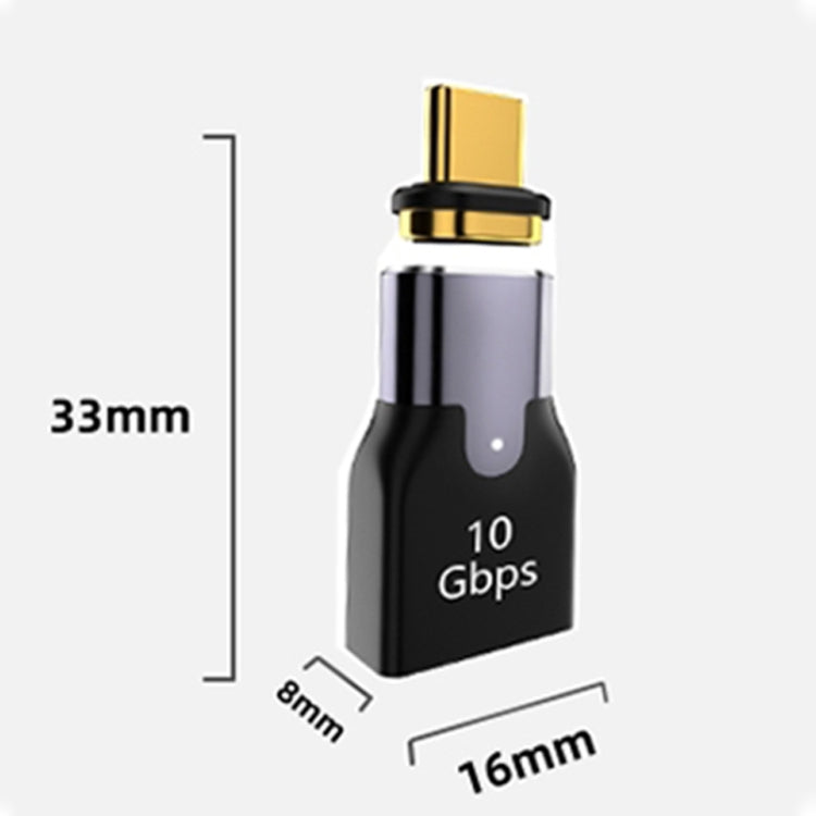 10 Gbps USB母頭轉Type-C公頭磁吸直頭充電適配器