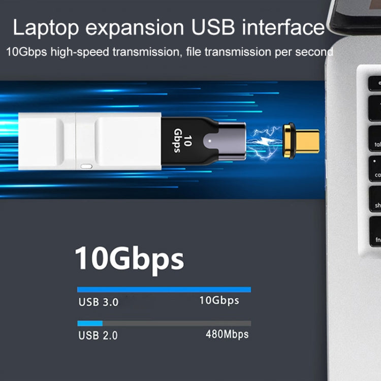 10 Gbps USB母頭轉Type-C公頭磁吸直頭充電適配器