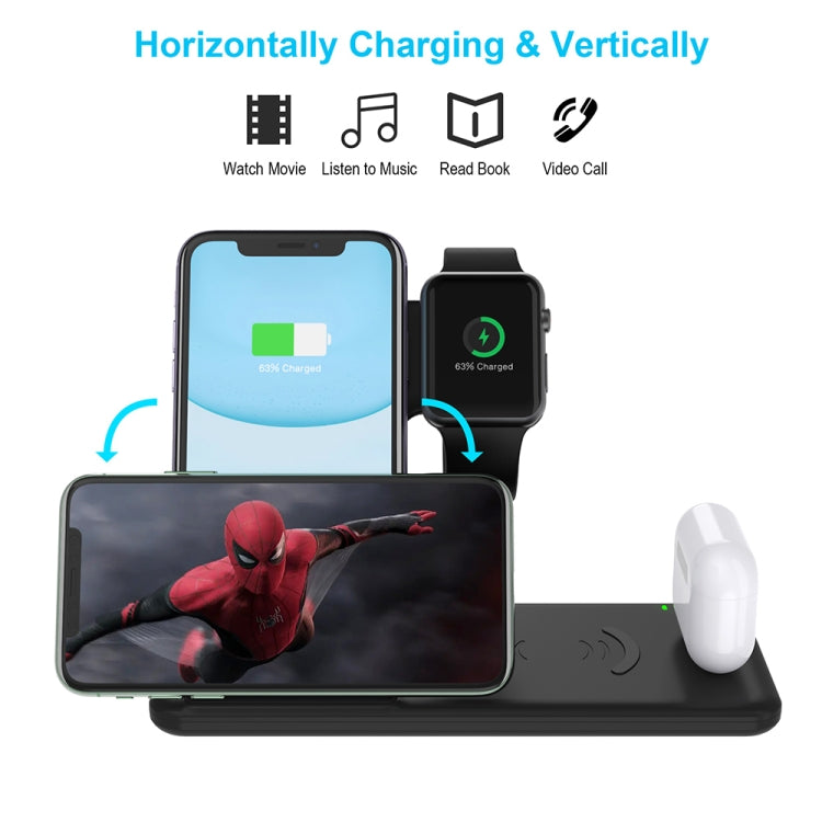 Q20 4合一無線充 適用於iPhone/Apple Watch/AirPods，支持雙手機充電