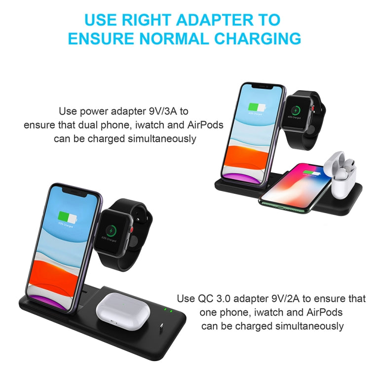 Q20 4合一無線充 適用於iPhone/Apple Watch/AirPods，支持雙手機充電