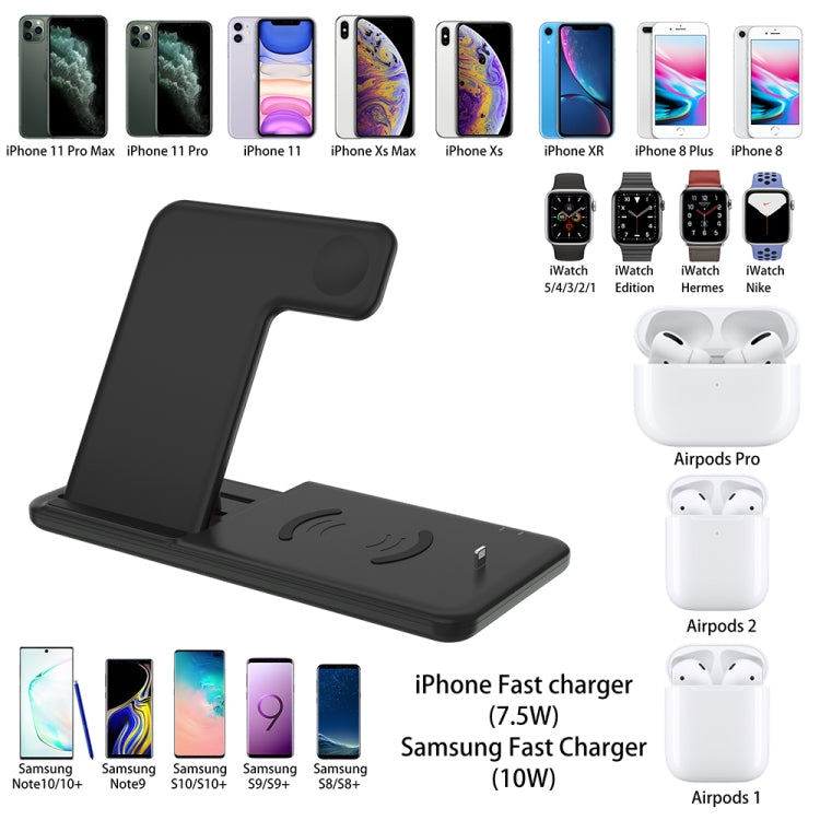 Q20 4合一無線充 適用於iPhone/Apple Watch/AirPods，支持雙手機充電