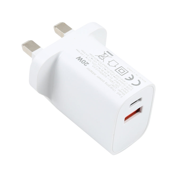 E087 20W Type-C+USB雙接口旅行充，英規