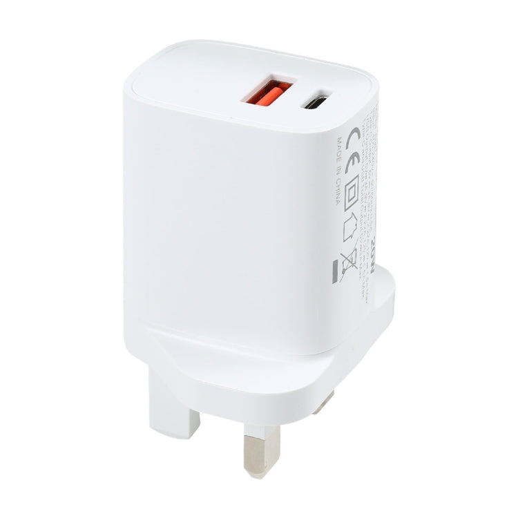 E087 20W Type-C+USB雙接口旅行充，英規
