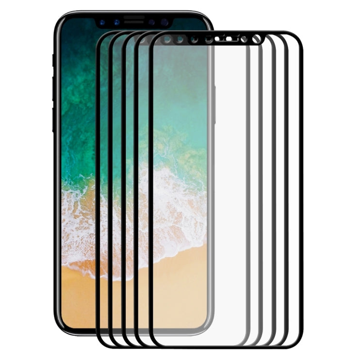 ENKAY 草帽王子     適用於iPhone X     5片裝 0.26mm 9H表面硬度 2.5D弧邊全屏覆蓋鋼化膜