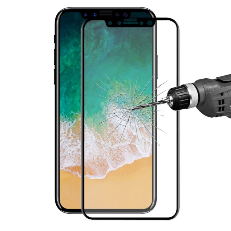 ENKAY 草帽王子 適用於iPhone X 0.26mm厚度 9H表面硬度 3D曲面全屏覆蓋熱彎鋼化膜