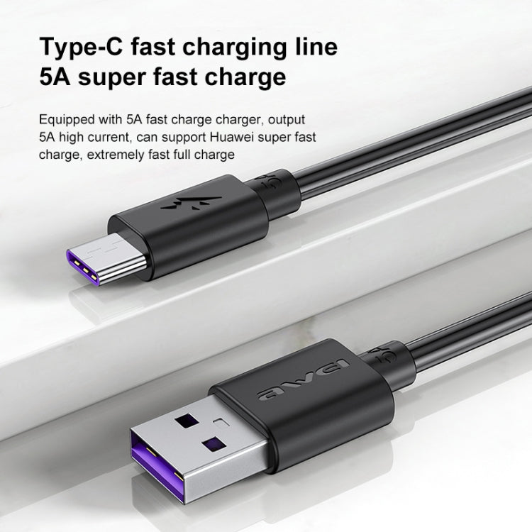 awei PD1 20W PD Type-C + QC 3.0 USB接口快速充電旅行充 英規 帶數據線