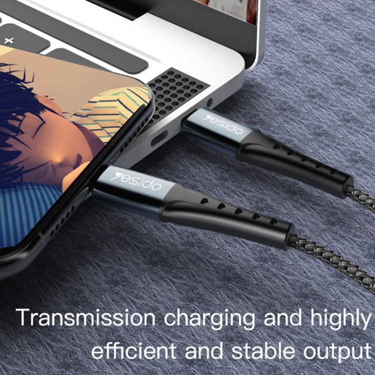 Yesido CA64 2.4A Type-C轉8 Pin充電線, 線長: 1.2米