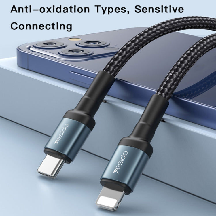 Yesido CA76 20W Type-C轉8 Pin充電線, 線長: 1.2米