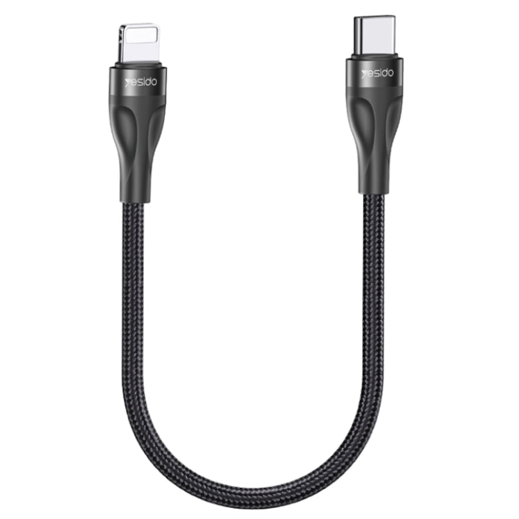 Yesido CA82 2.4A Type-C轉8 Pin充電線, 線長: 30厘米