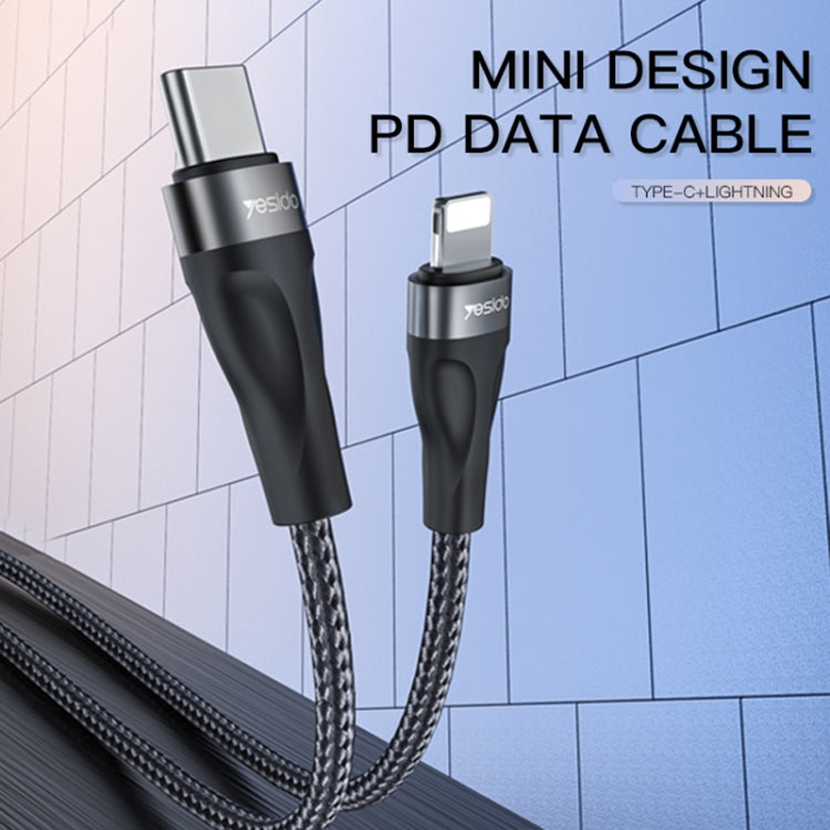 Yesido CA82 2.4A Type-C轉8 Pin充電線, 線長: 30厘米