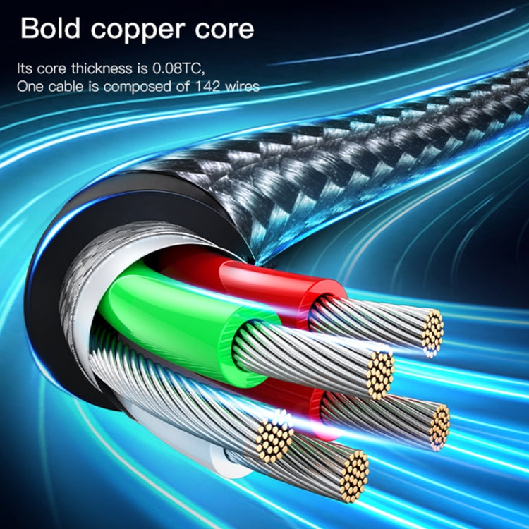 Yesido CA96 3A 66W Type-C轉Type-C充電線, 線長: 1.2米