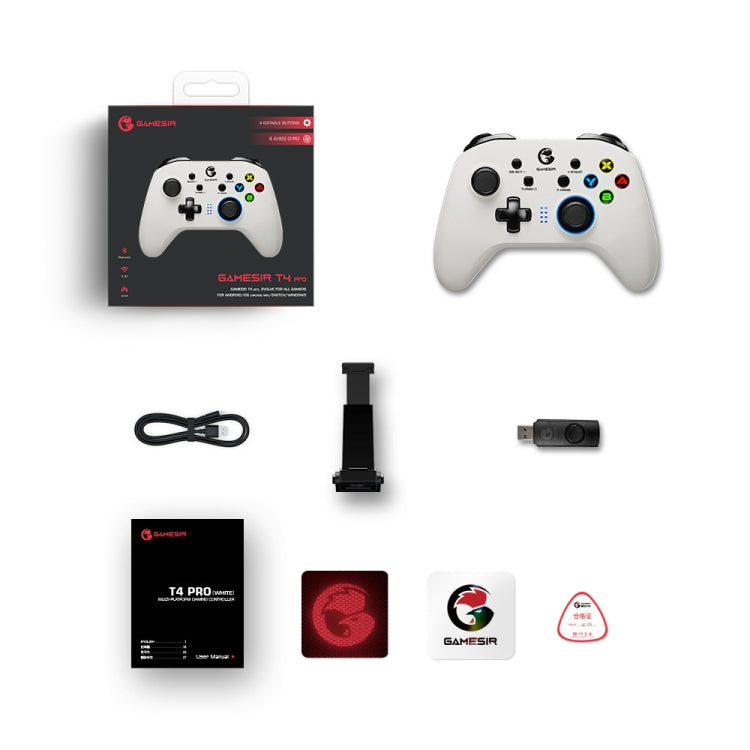 GameSir 蓋世小雞T4 Pro 2.4G無線版遊戲手柄 適用於PC/Switch/iOS/安卓 帶接收器