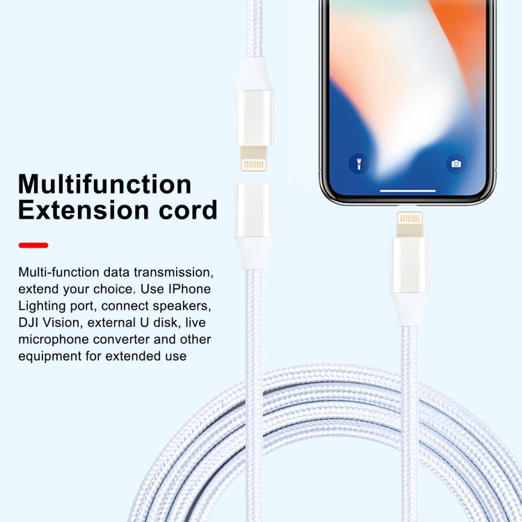 5V 2A 8 Pin母頭轉8 Pin公頭 編織電源延長線，線長：1m