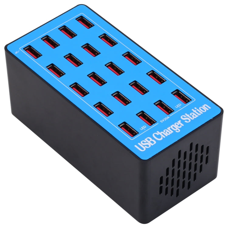 100W 20合一 多功能智能USB充電器