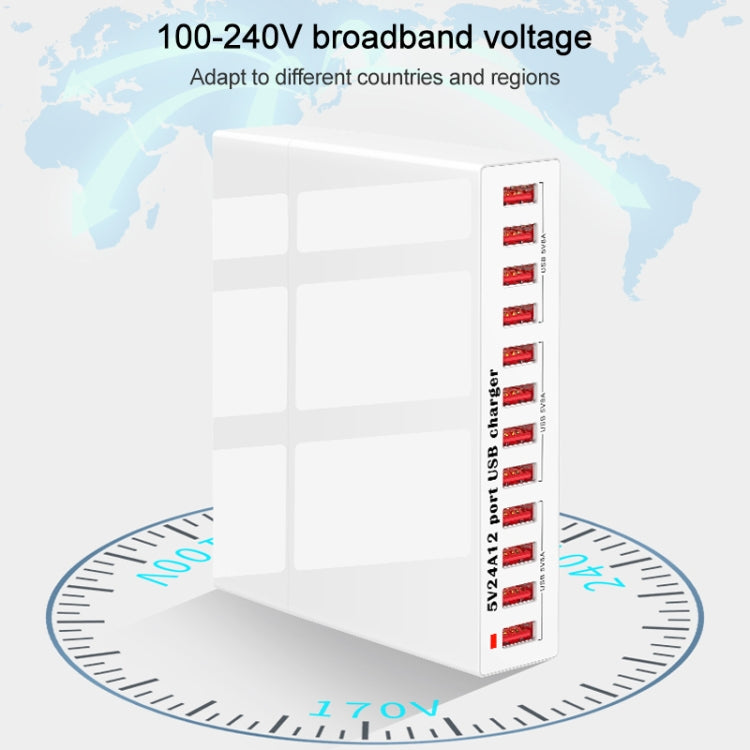 WLX-X6 120W 12合一 多功能智能USB充電器