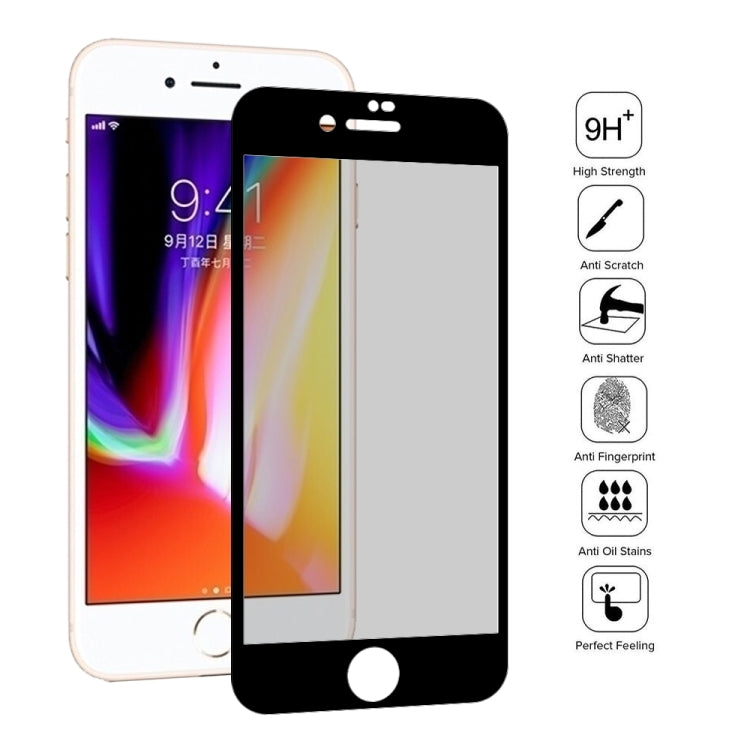適用於iPhone 8 & 7  0.26mm 9H 3D高透防窺鋼化玻璃膜