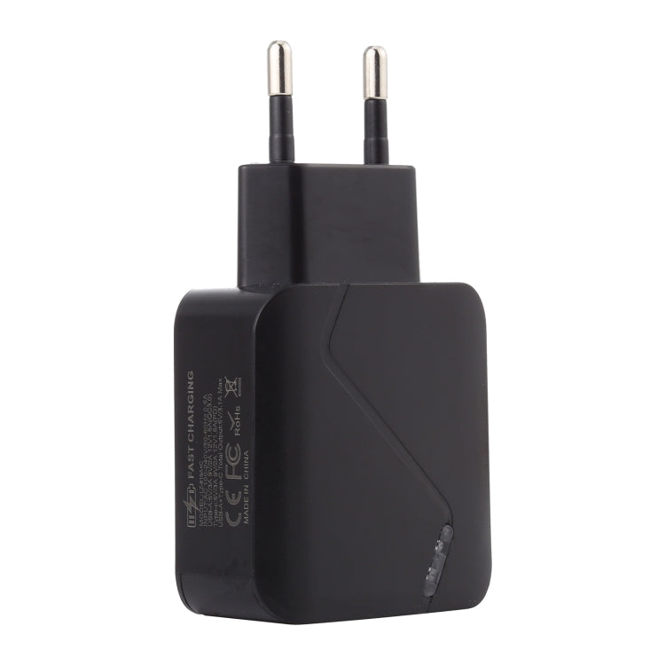 LZ-819A+C QC3.0 USB + PD 18W Type-C接口旅行充帶指示燈，歐規