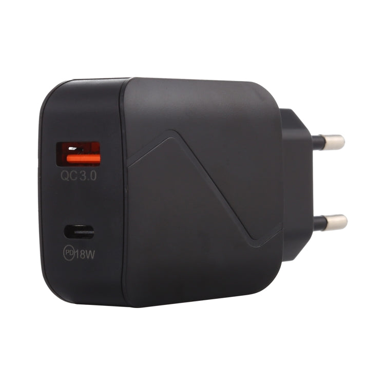 LZ-819A+C QC3.0 USB + PD 18W Type-C接口旅行充帶指示燈，歐規