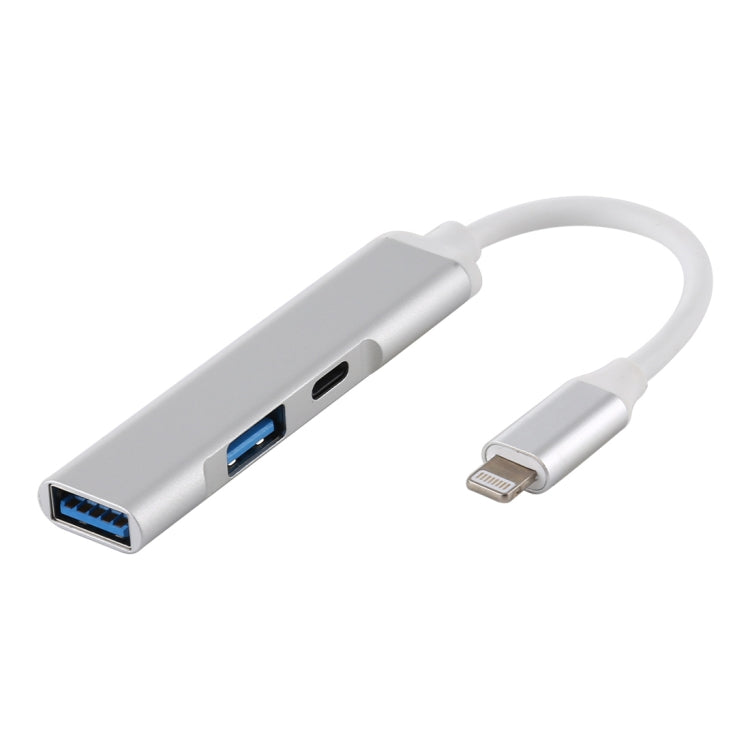 S-206 三合一 8 Pin公頭 轉2xUSB3.0+8 Pin母頭 相機讀卡器適配器
