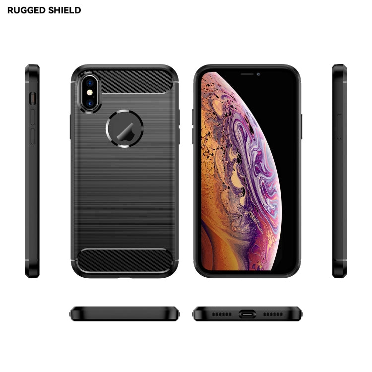 適用於iPhone X / XS  碳纖維tpu拉絲紋防摔手機保護殼