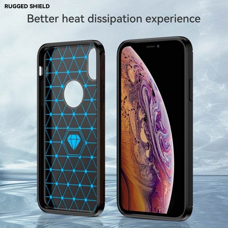 適用於iPhone X / XS  碳纖維tpu拉絲紋防摔手機保護殼