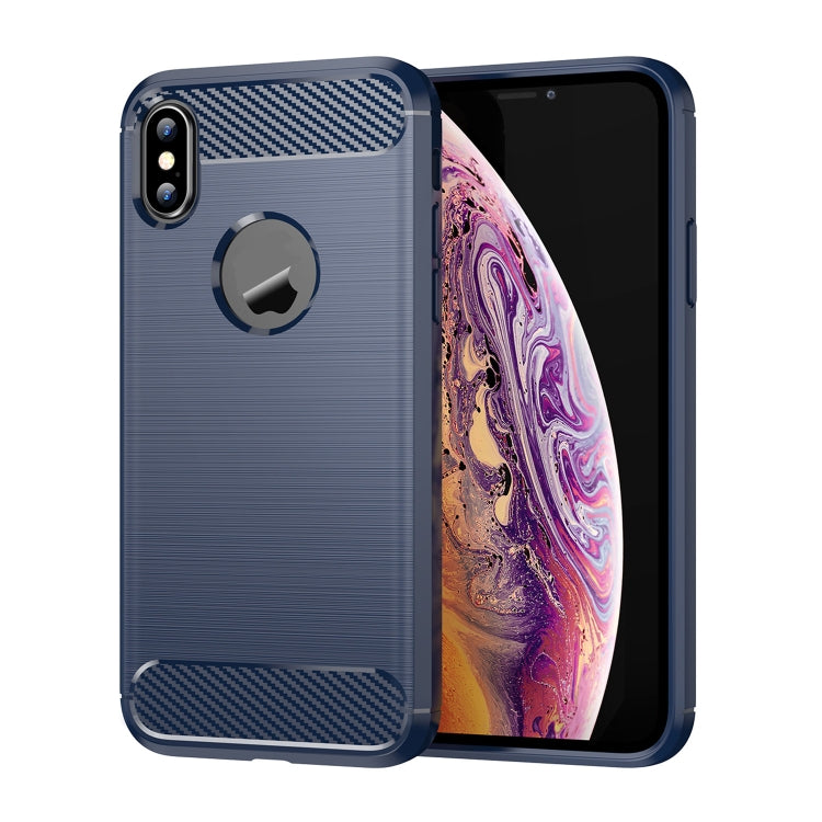 適用於iPhone X / XS  碳纖維tpu拉絲紋防摔手機保護殼