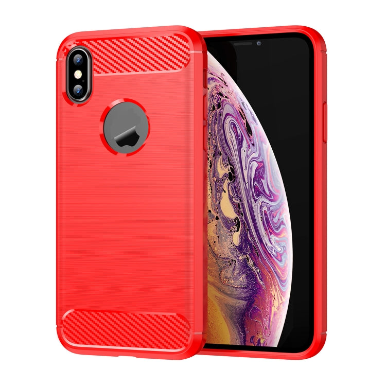 適用於iPhone X / XS  碳纖維tpu拉絲紋防摔手機保護殼