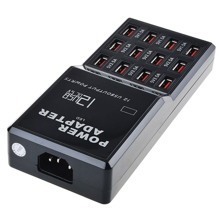 W-858 12A 12口USB桌面式智能充電站 AC100-240V 歐規