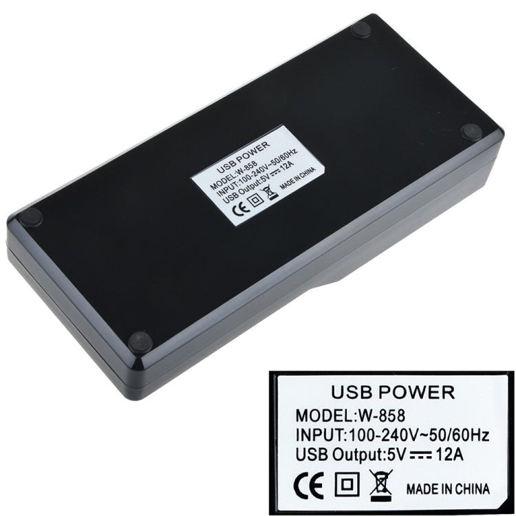 W-858 12A 12口USB桌面式智能充電站 AC100-240V 英規