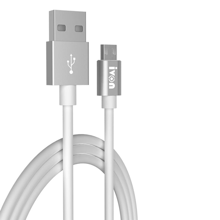 IVON CA73 2.4A Micro USB 閃電快充數據線，線長：2m