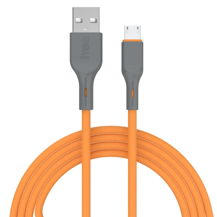 IVON CA78 2.4A Micro USB 繽紛閃充充電數據線，線長：1m