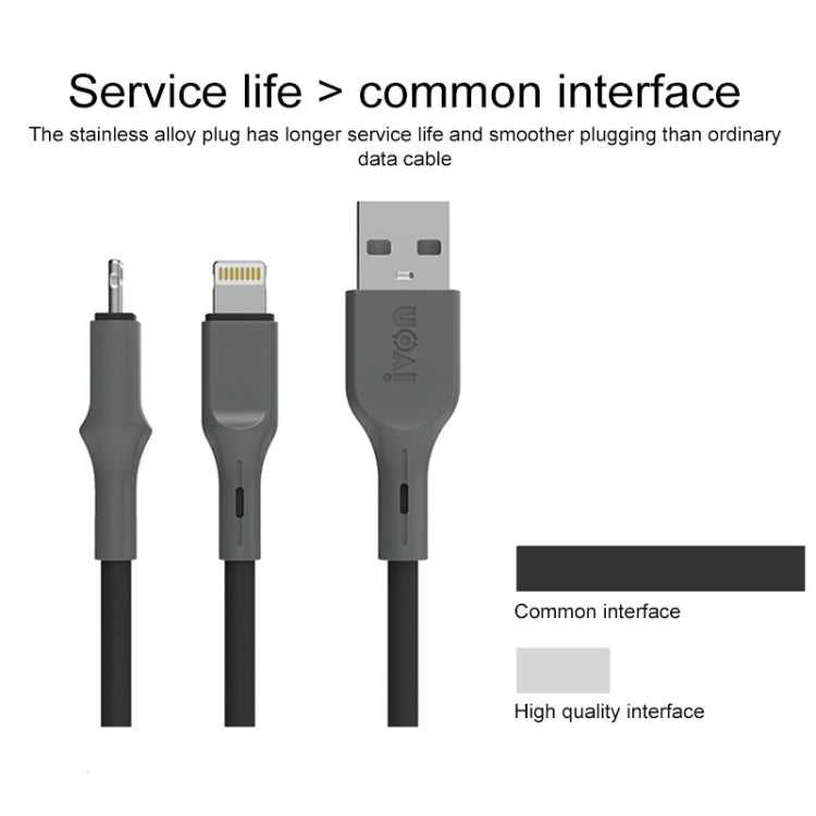 IVON CA78 2.4A Micro USB 繽紛閃充充電數據線，線長：1m