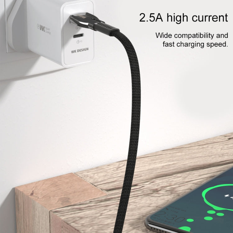 WK WDC-107i 2.4A USB轉8 Pin 聖士鋅合金數據線 線長: 1m