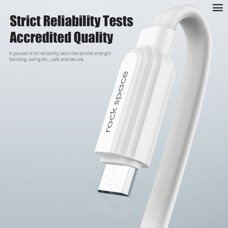 ROCK S5 2A Micro USB 充電+數據同步 TPE扁平數據線，線長：1m